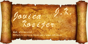 Jovica Kosijer vizit kartica